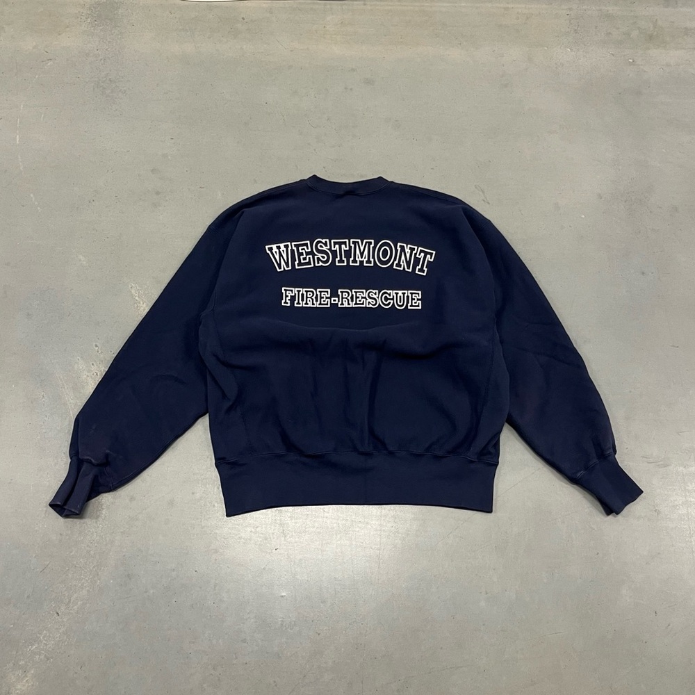 Vintage Y2K Westmont Fire Rescue Pullover Sweater Size Tag Faded See Pics*